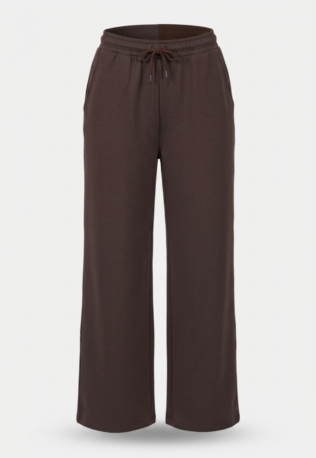 Pantalón Buzo Mujer Wide Leg Soft Café 2