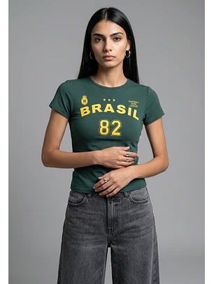 Polera Mujer Estampados Color Verde