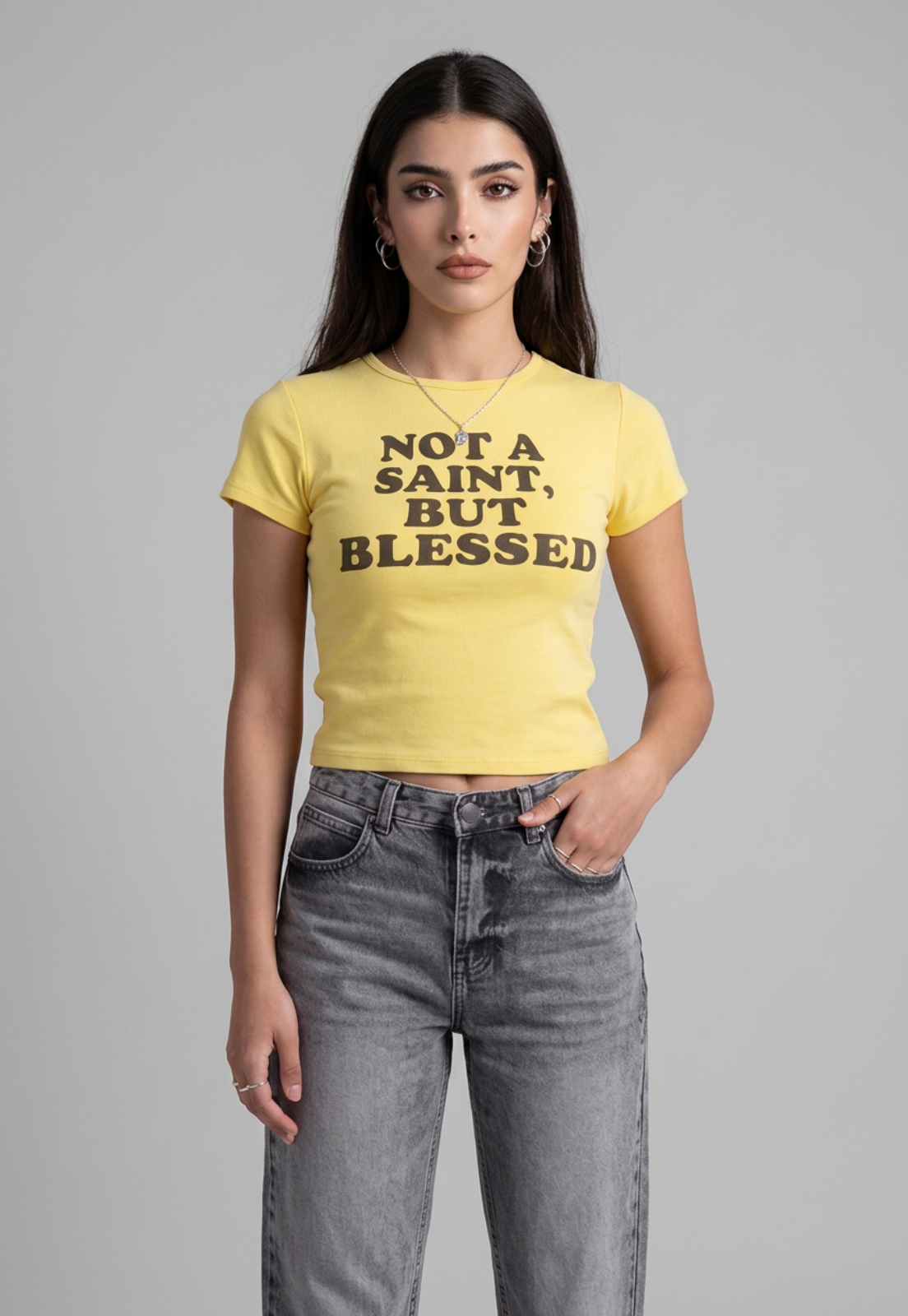 Polera Mujer Estampados Color Amarillo 1