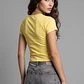 Polera Mujer Estampados Color Amarillo - Miniatura 2
