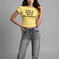 Polera Mujer Estampados Color Amarillo - Miniatura 3