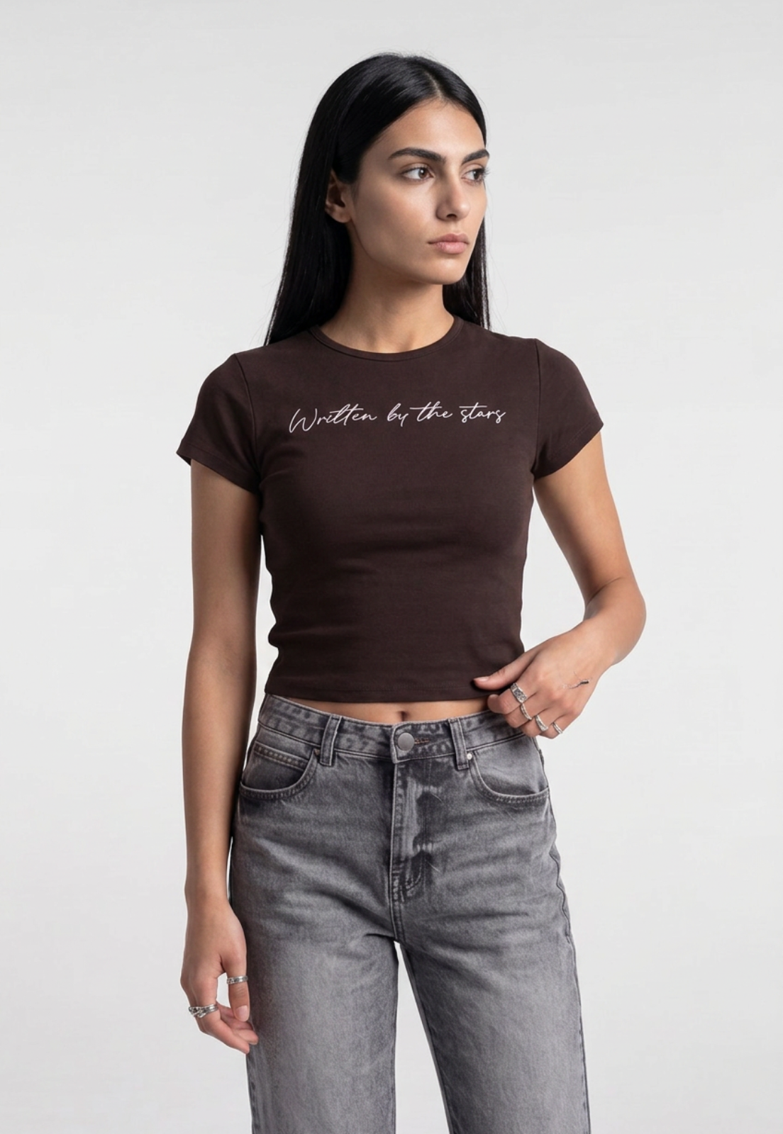 Polera Mujer Estampados Color Café 1