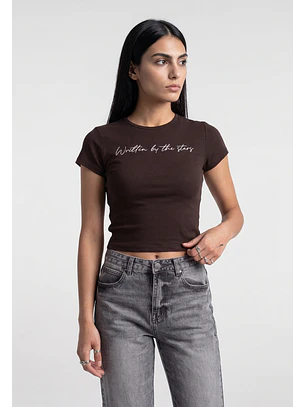 Polera Mujer Estampados Color Café