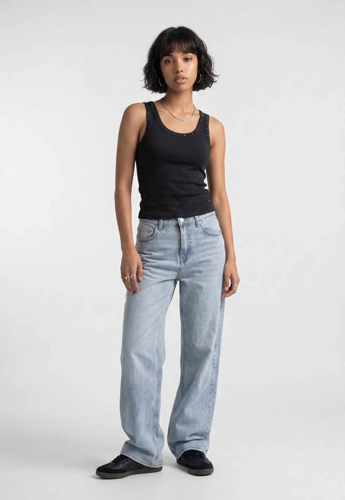 Peto Mujer Rib Tachas Azul 4