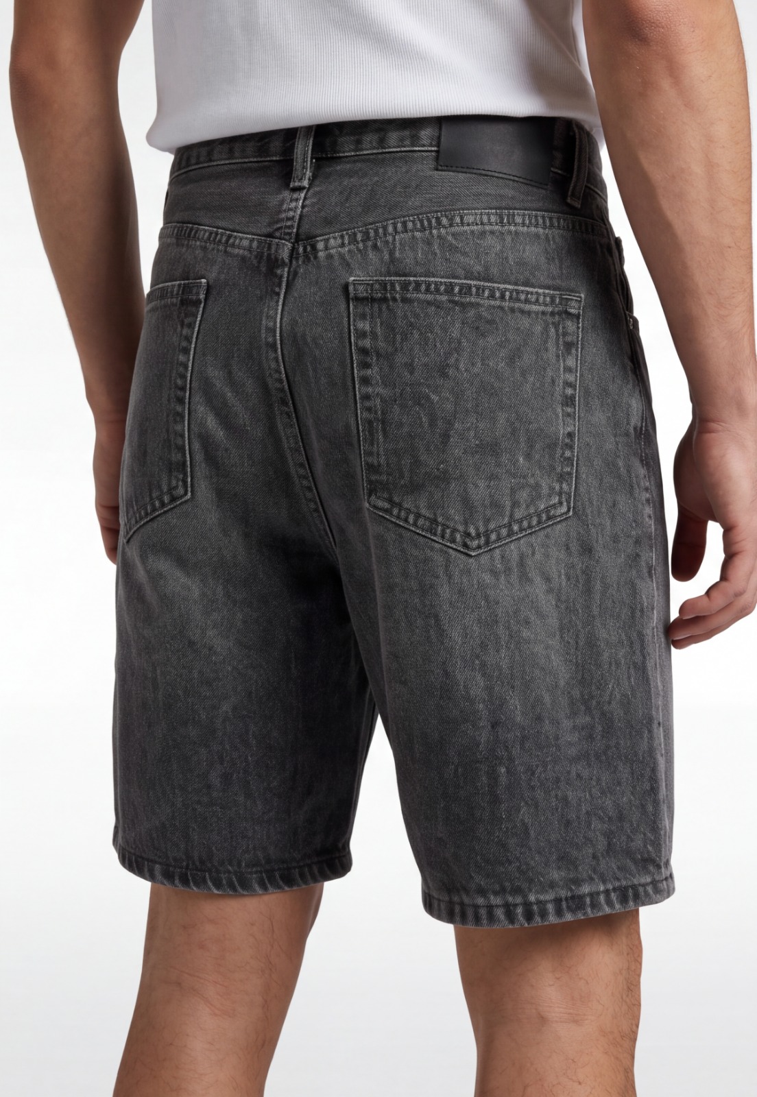 Bermuda Hombre Denim Straight Gris 4