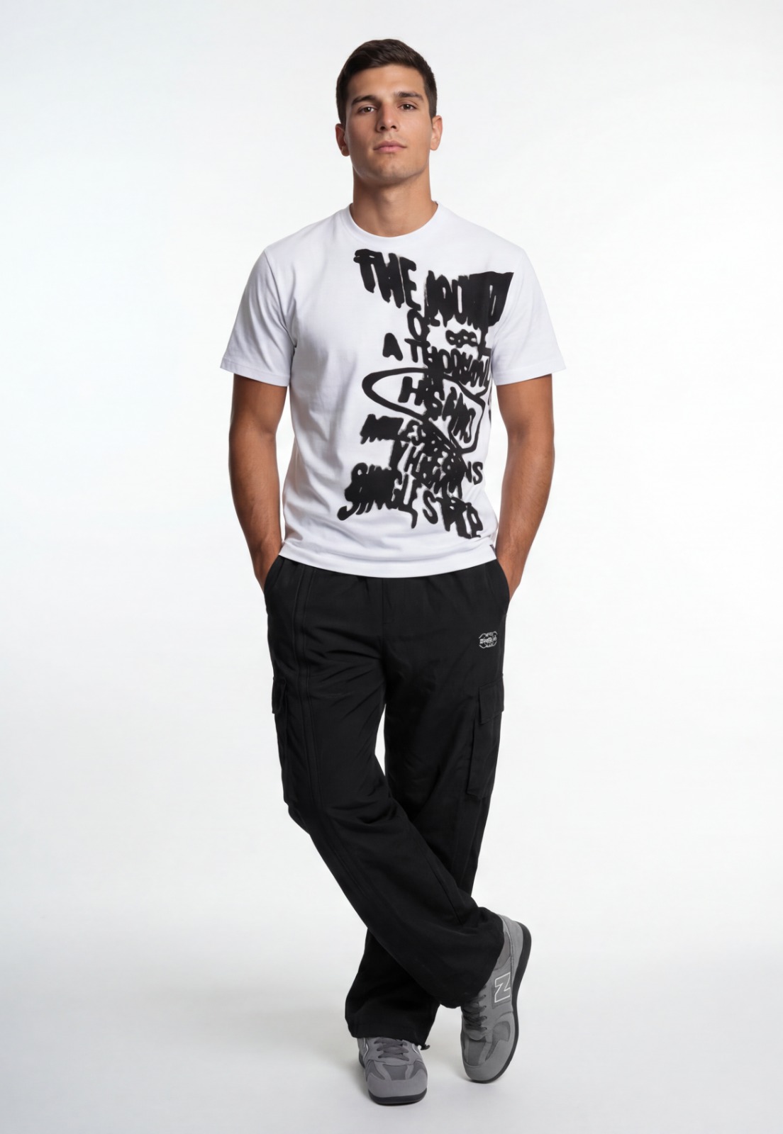 Pantalón Buzo Hombre Cargo Negro Training 1
