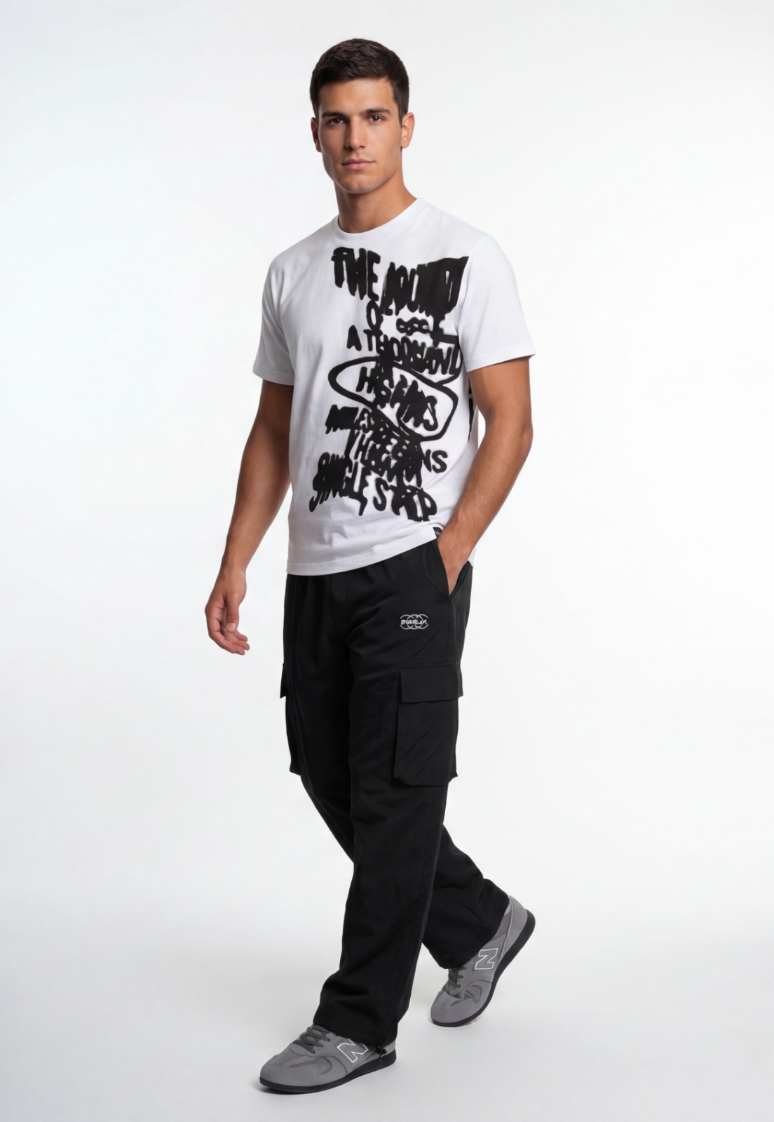 Pantalón Buzo Hombre Cargo Negro Training 4