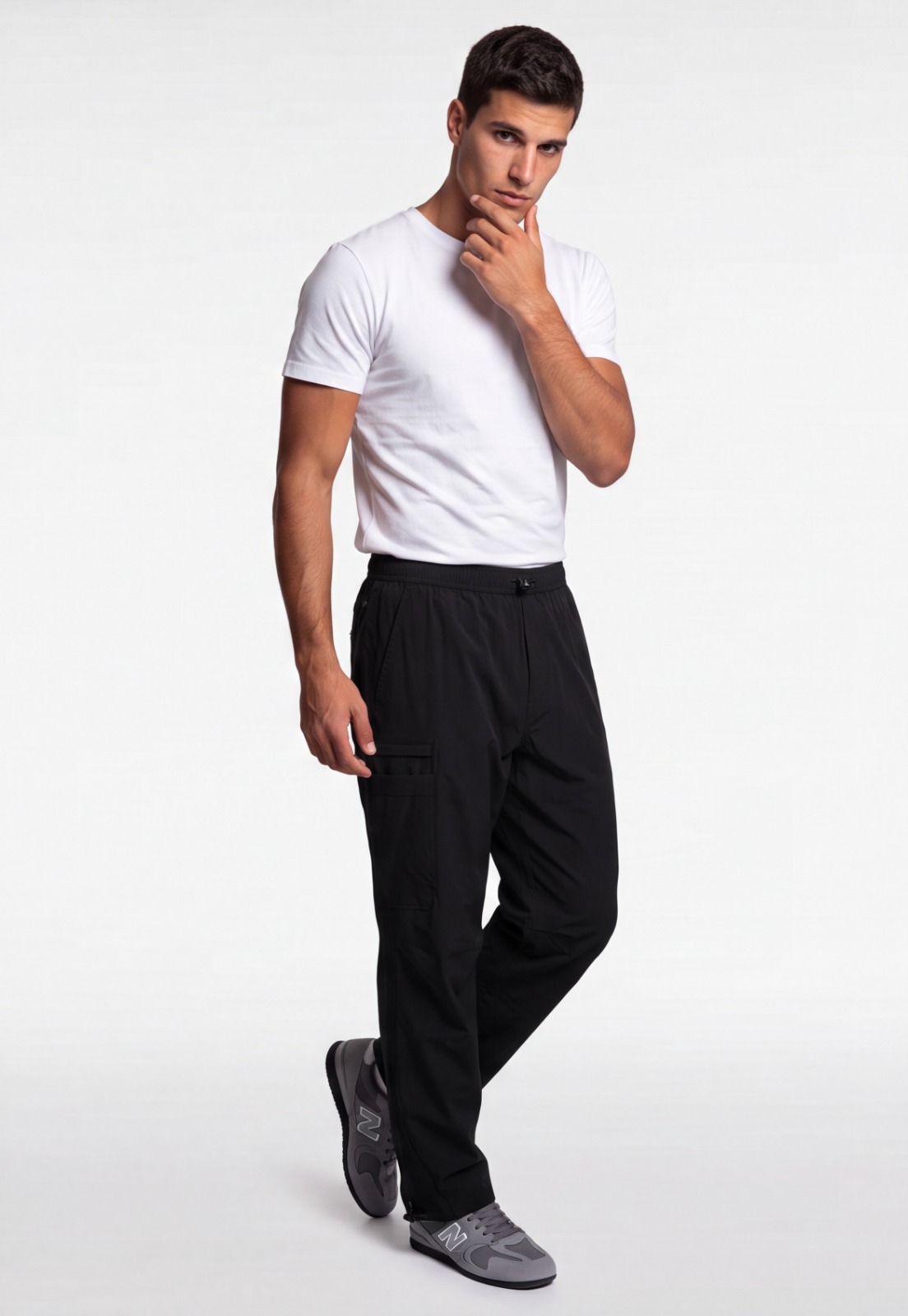 Pantalón Hombre Jogger Ajustador Negro Training 4