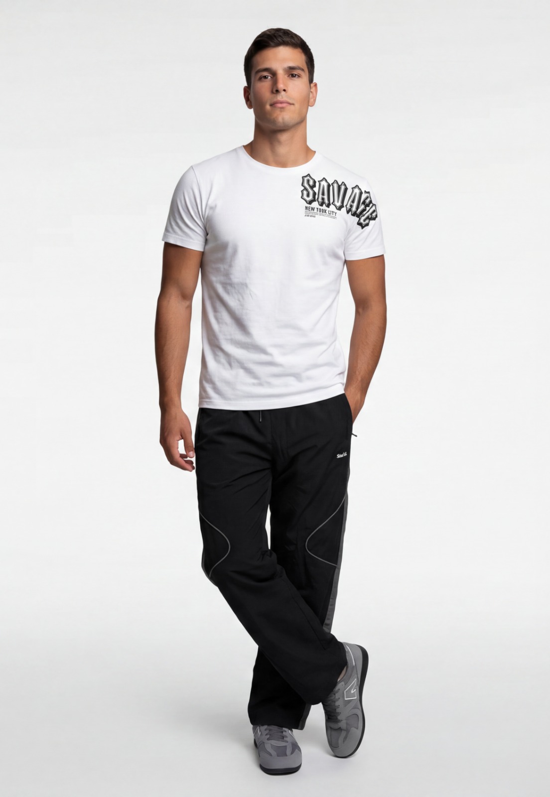 Pantalón Hombre Baggy Técnico Negro 1