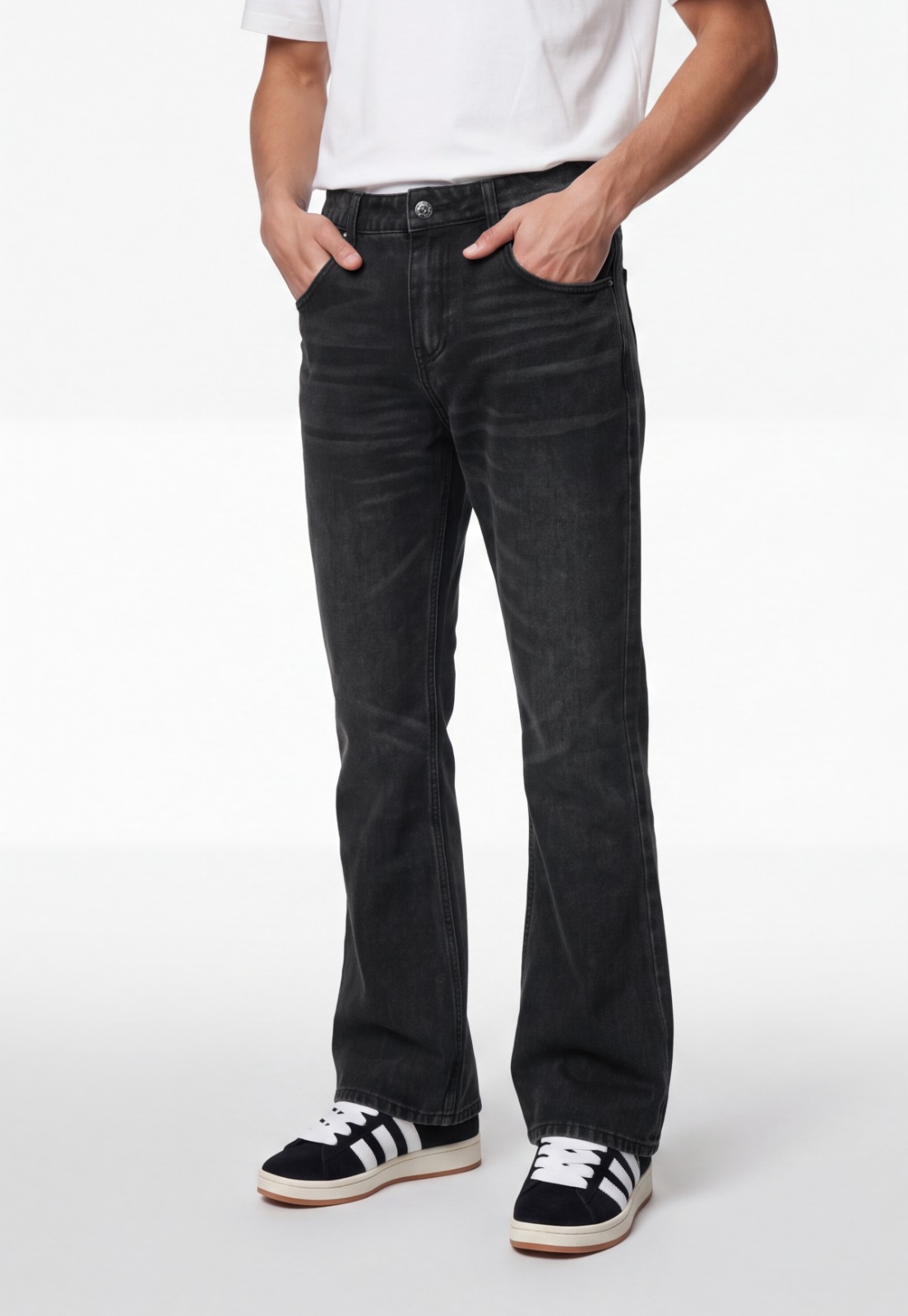 Jeans Hombre Flare Negro 1