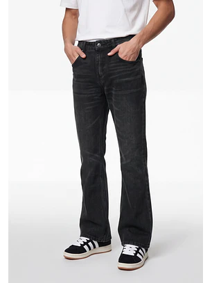 Jeans Hombre Flare Negro