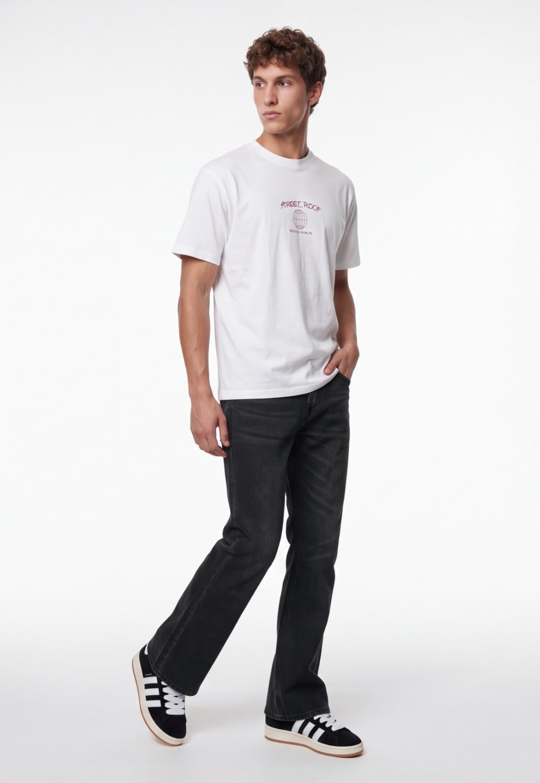 Jeans Hombre Flare Negro 4