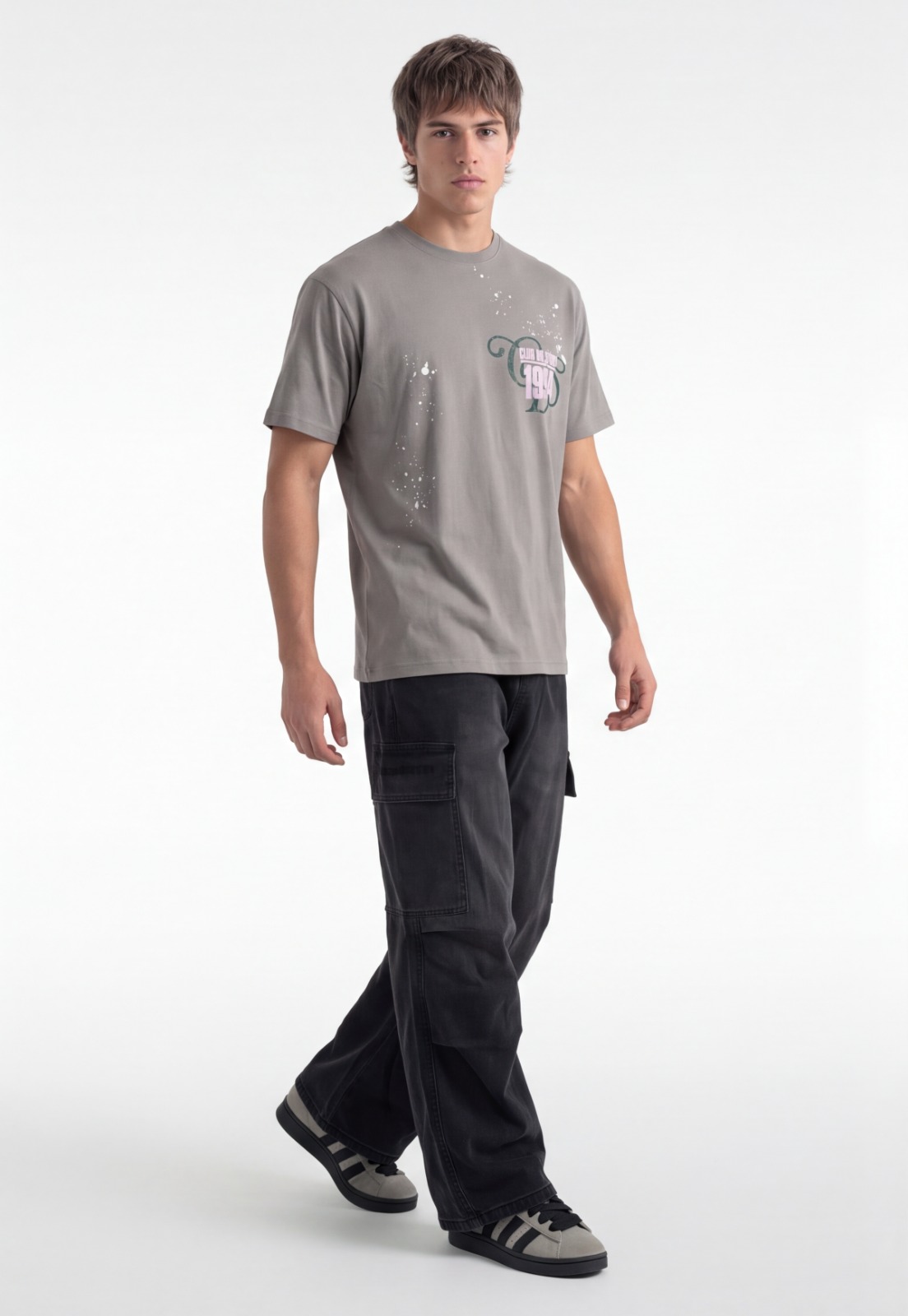 Jeans Hombre Mega Baggy Cargo Negro 1