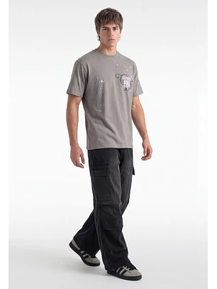 Jeans Hombre Mega Baggy Cargo Negro
