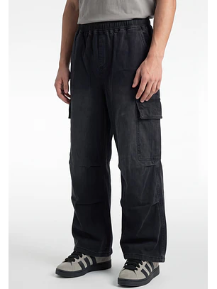 Jeans Hombre Mega Baggy Cargo Negro