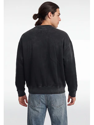 Polerón Hombre Oversize Lavado Negro
