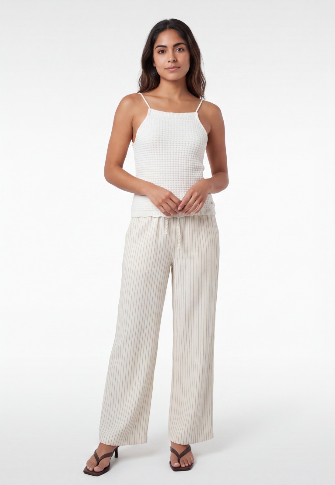Peto Mujer Halter Tejido Crudo 1