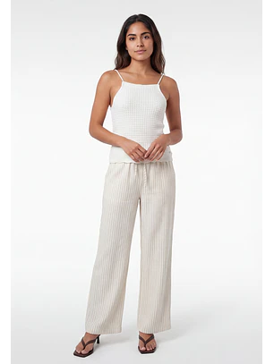 Peto Mujer Halter Tejido Crudo