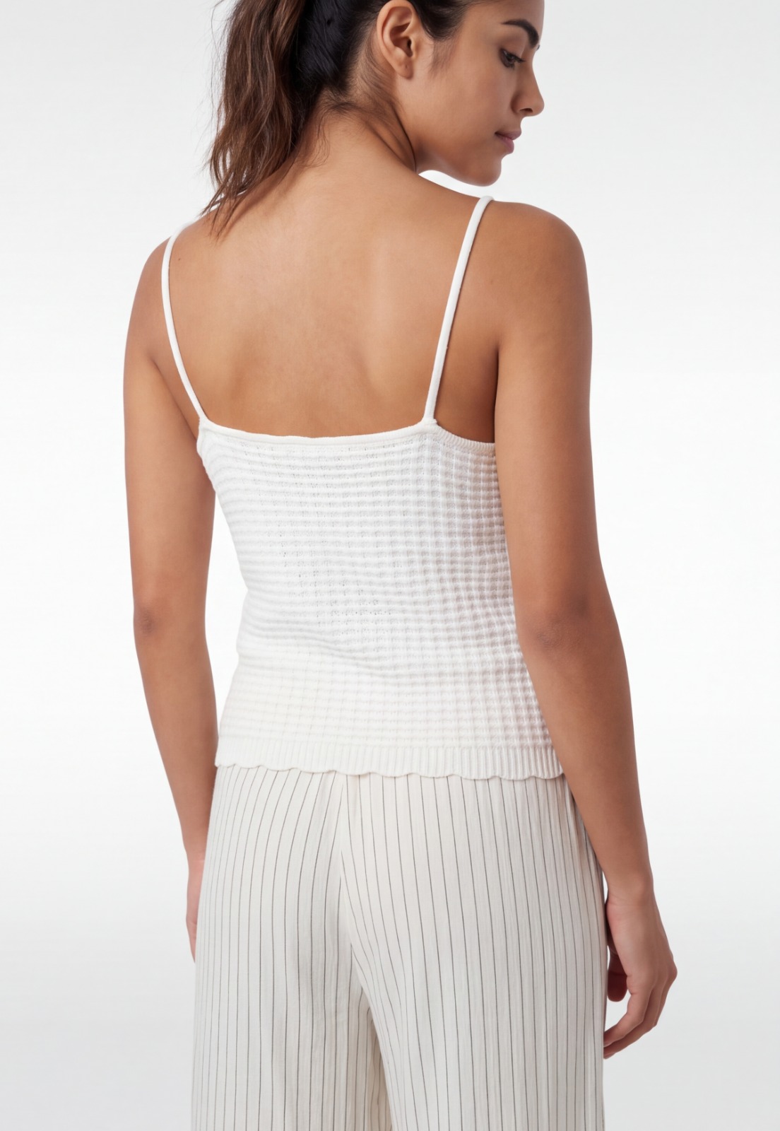 Peto Mujer Halter Tejido Crudo 3