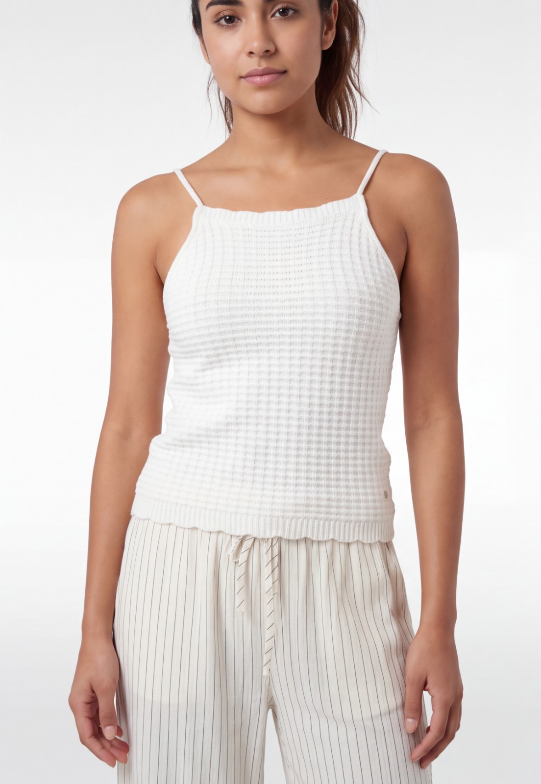 Peto Mujer Halter Tejido Crudo 2
