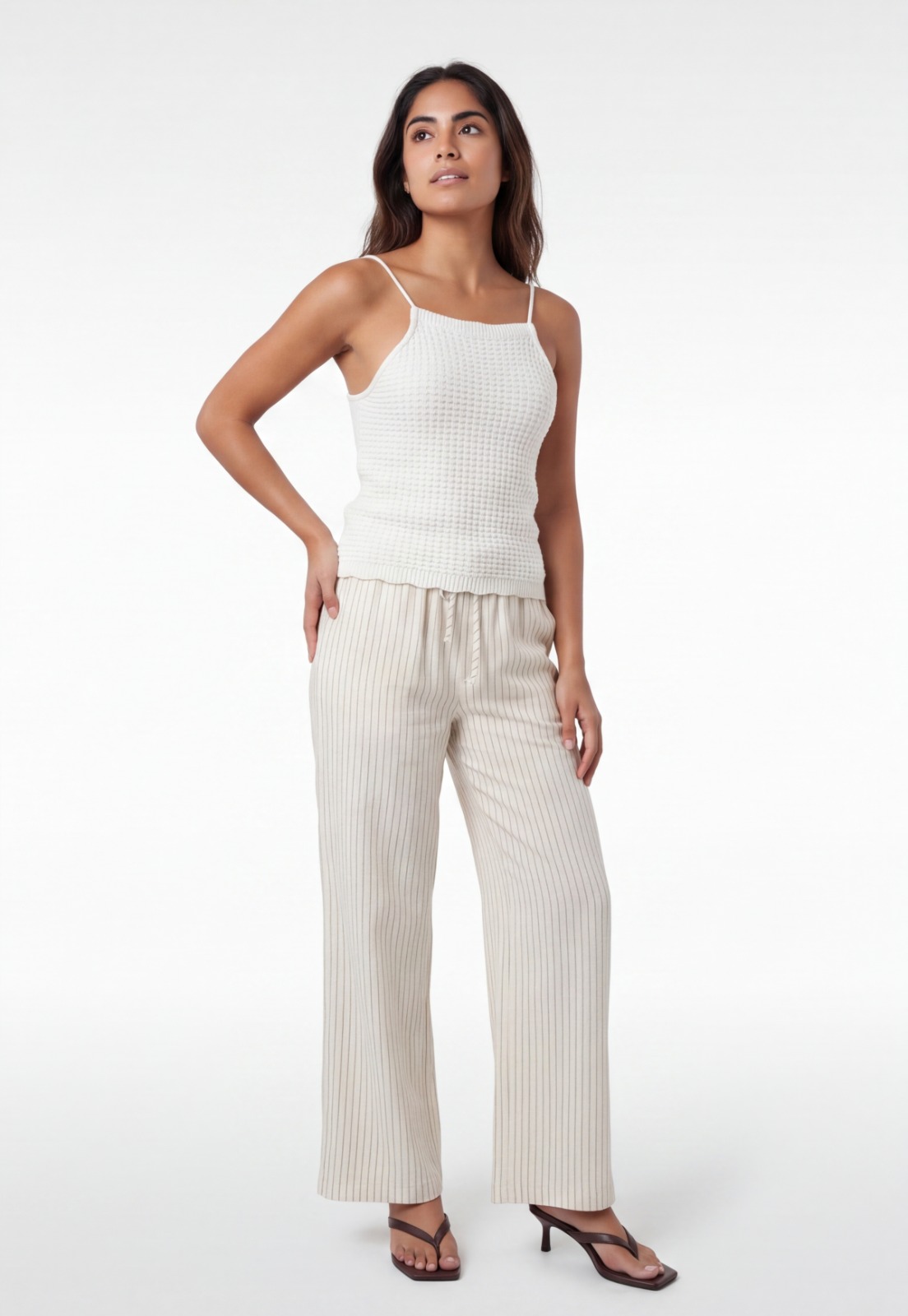 Peto Mujer Halter Tejido Crudo 4