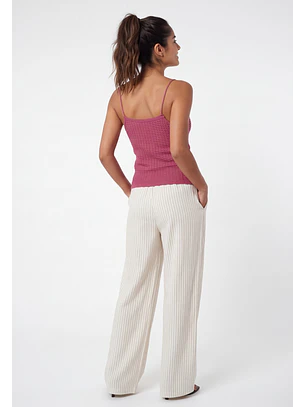 Peto Mujer Halter Tejido Magenta