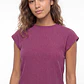 Polera Mujer Drapeada Fantasía Magenta - Miniatura 3