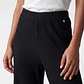 Pantalón Mujer Corrugado Wide Leg Liso Negro - Miniatura 3