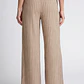 Pantalón Mujer Corrugado Wide Leg Listado Crudo - Miniatura 2