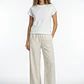 Pantalón Mujer Lino Full Print Blanco - Miniatura 4