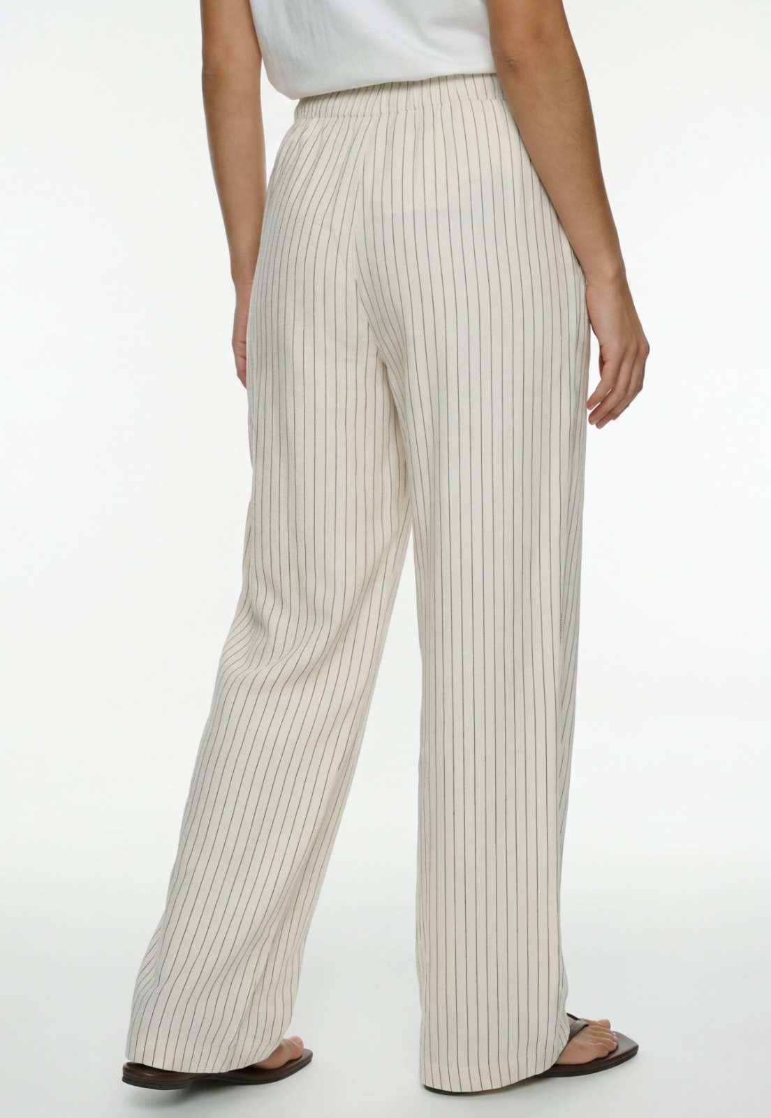 Pantalón Mujer Lino Full Print Blanco 2