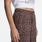 Pantalón Mujer Lino Full Print Café - Miniatura 3
