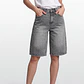 Short Mujer Denim Baggy Gris - Miniatura 1