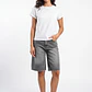 Short Mujer Denim Baggy Gris - Miniatura 4