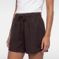 Short Mujer Lino Basic Café - Miniatura 3