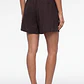 Short Mujer Lino Basic Café - Miniatura 2