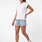 Short Mujer Denim Desflecado Celeste - Miniatura 4