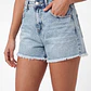 Short Mujer Denim Desflecado Celeste - Miniatura 3