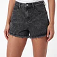 Short Mujer Denim Desflecado Negro - Miniatura 3
