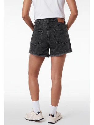 Short Mujer Denim Desflecado Negro