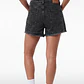 Short Mujer Denim Desflecado Negro - Miniatura 2