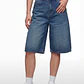 Short Mujer Denim Mega Baggy Azul - Miniatura 1