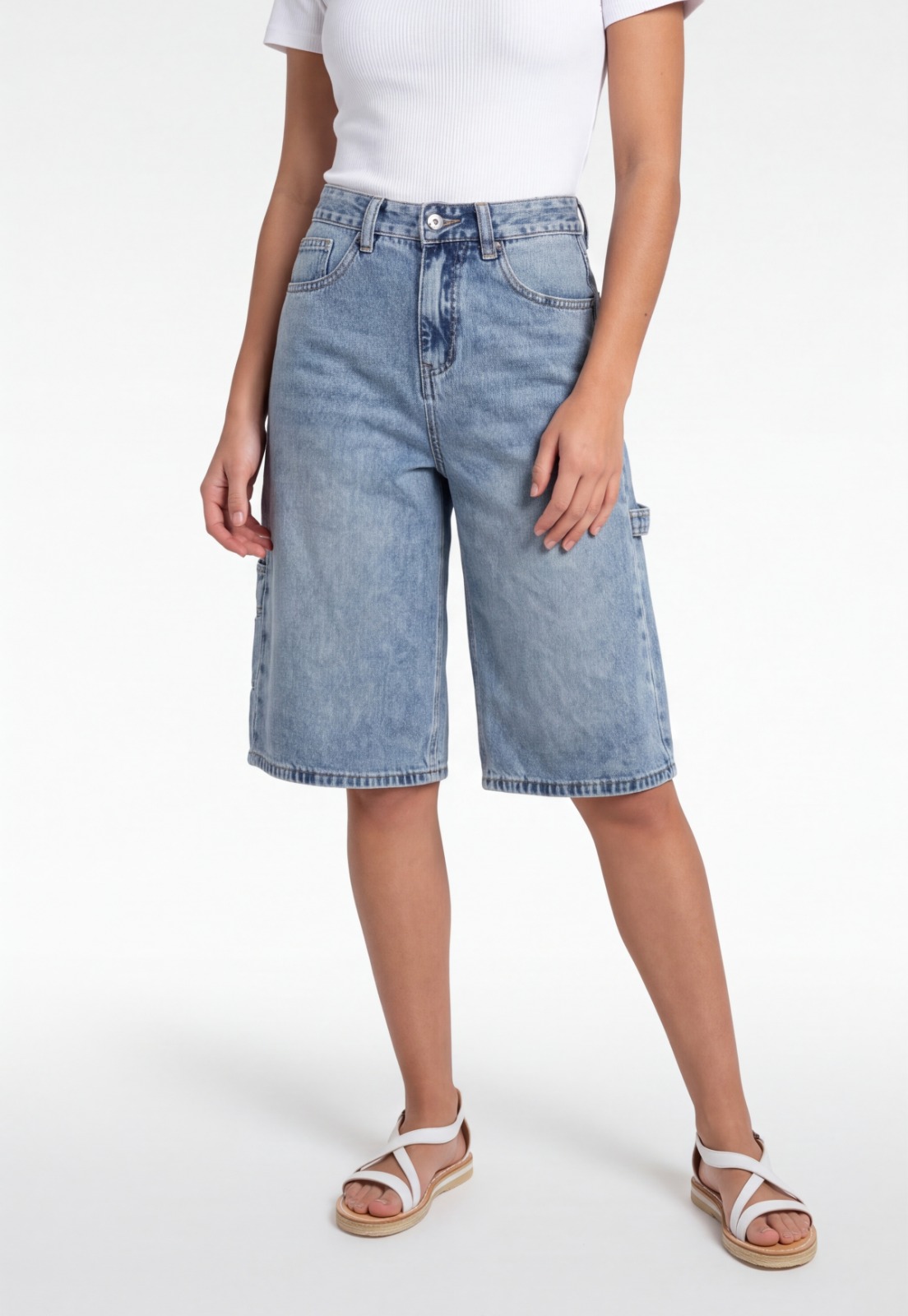 Short Mujer Denim Carpintero Celeste 1