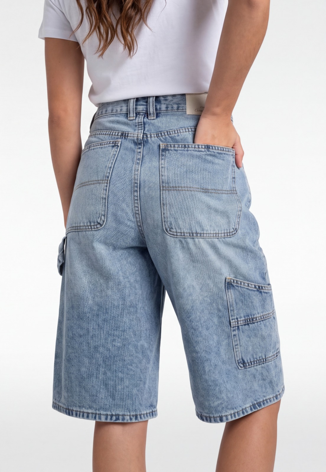 Short Mujer Denim Carpintero Celeste 2