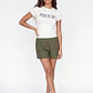Short Mujer Sastrero Lino Verde - Miniatura 4