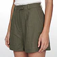 Short Mujer Sastrero Lino Verde - Miniatura 3