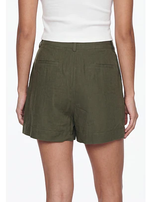 Short Mujer Sastrero Lino Verde