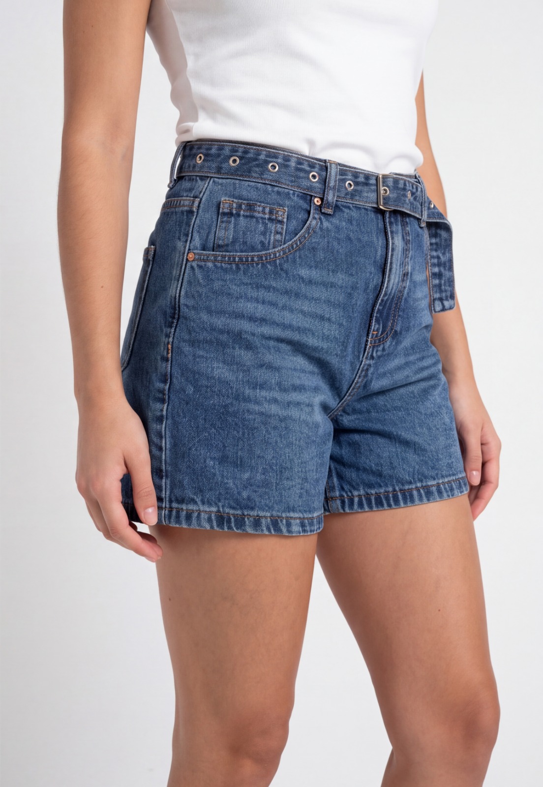 Short Mujer Denim Loose Azul 3