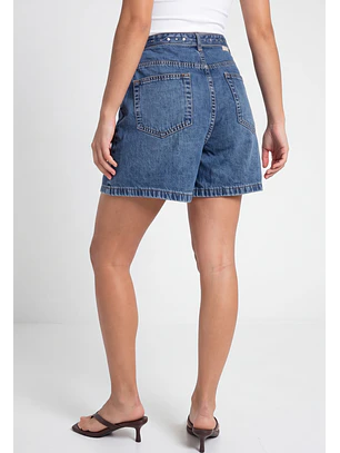 Short Mujer Denim Loose Azul