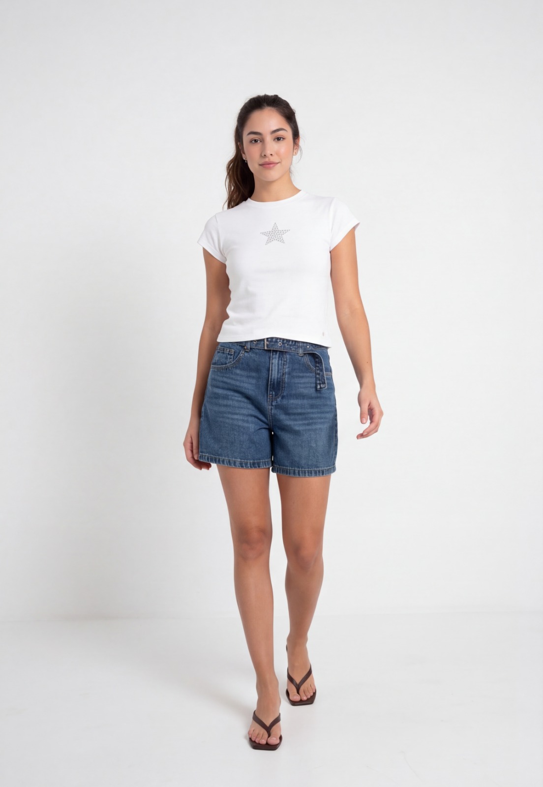 Short Mujer Denim Loose Azul 4